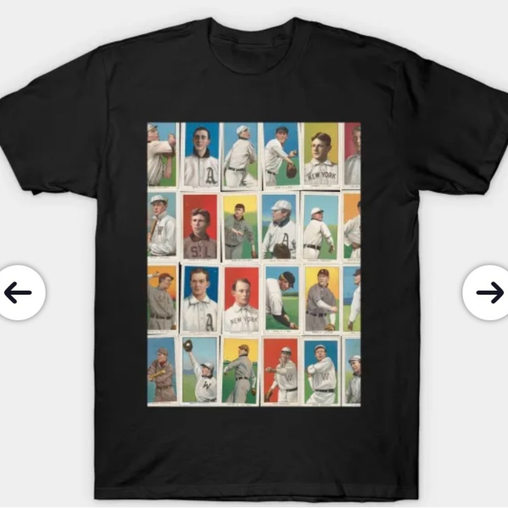 NEW teepublic baseball card Tshirt
